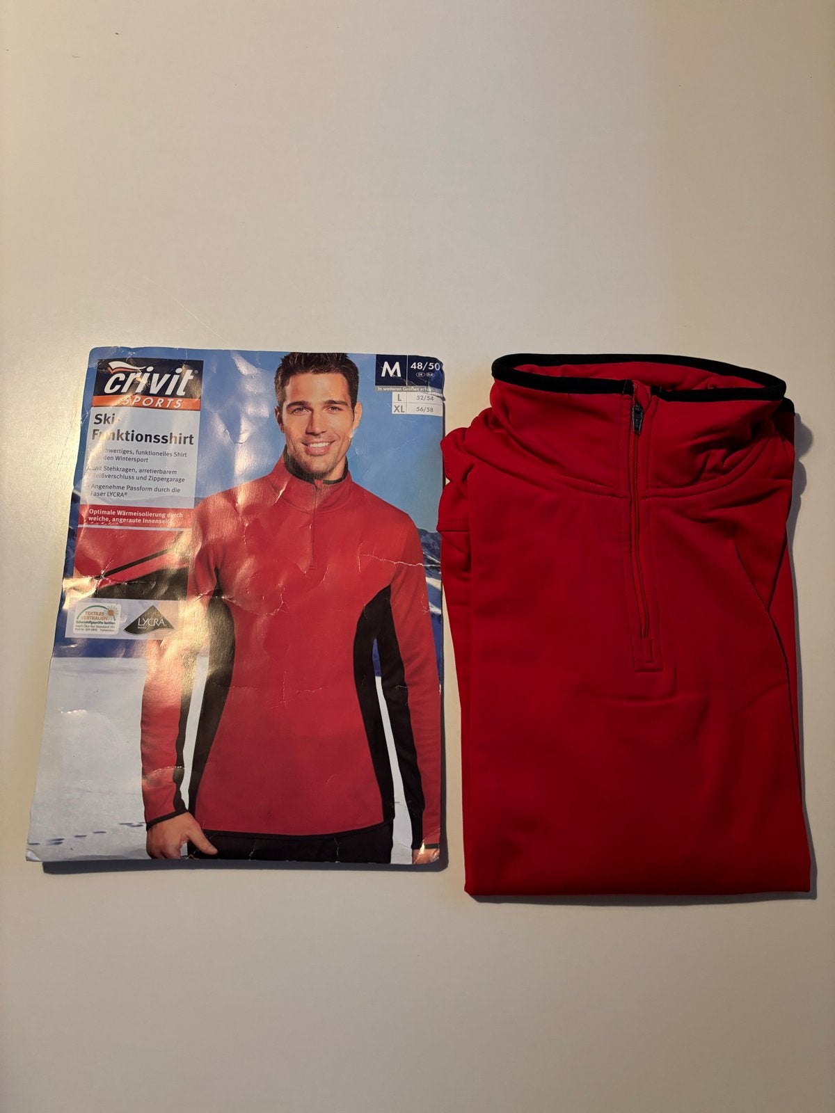 Crivit Ski Functieshirt Rood - Maat M 48/50, Ophalen of Verzenden, Nieuw, Maat 38/40 (M), Jack