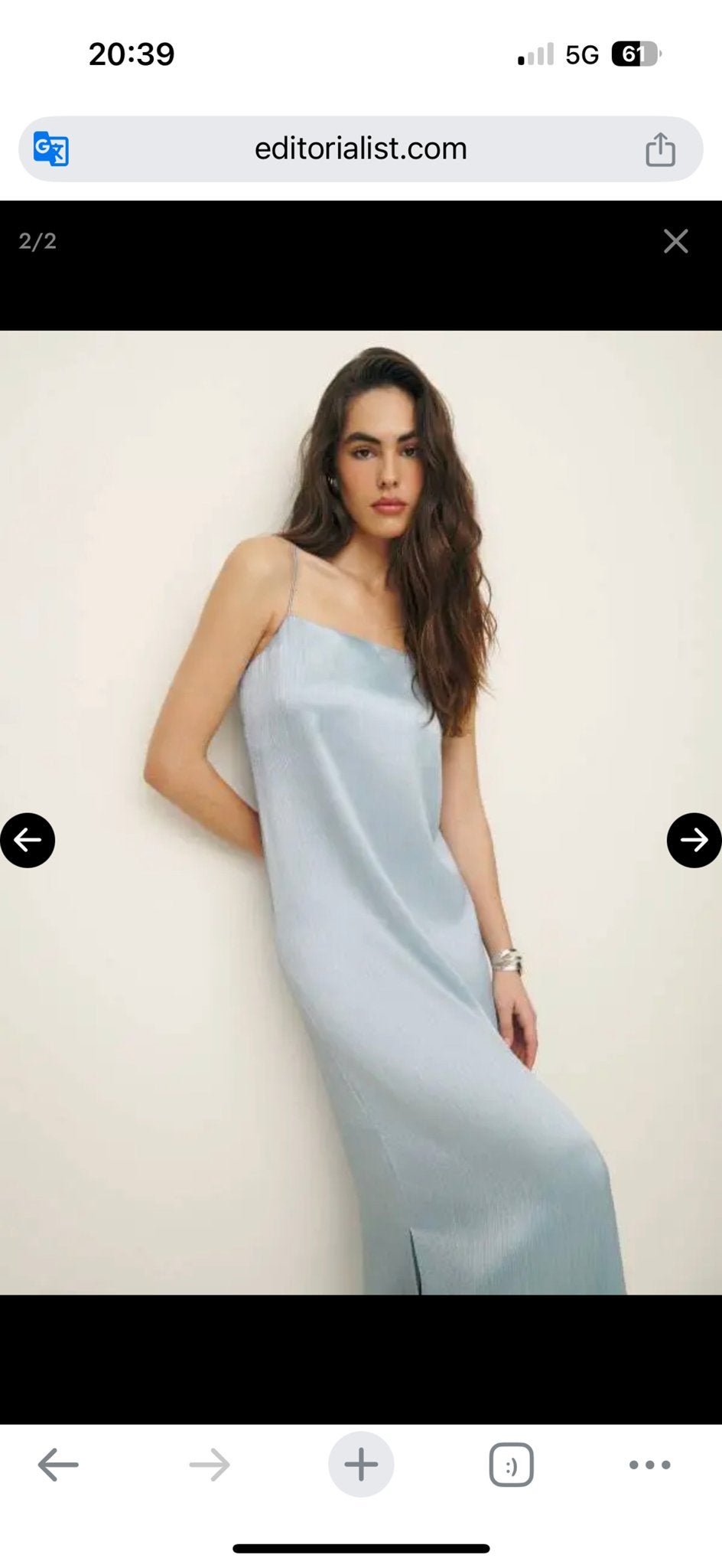 Reformation Satijnen Jurk Maat XS - Nieuw, Kleding | Dames, Ophalen of Verzenden, Nieuw, Maat 34 (XS) of kleiner, Blauw
