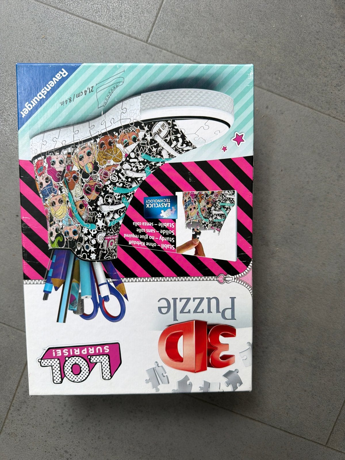 LOL Surprise 3D Puzzel Sneaker Pennenbakje Ravensburger, Ophalen, Minder dan 500 stukjes, Zo goed als nieuw, Rubik's of 3D-puzzel