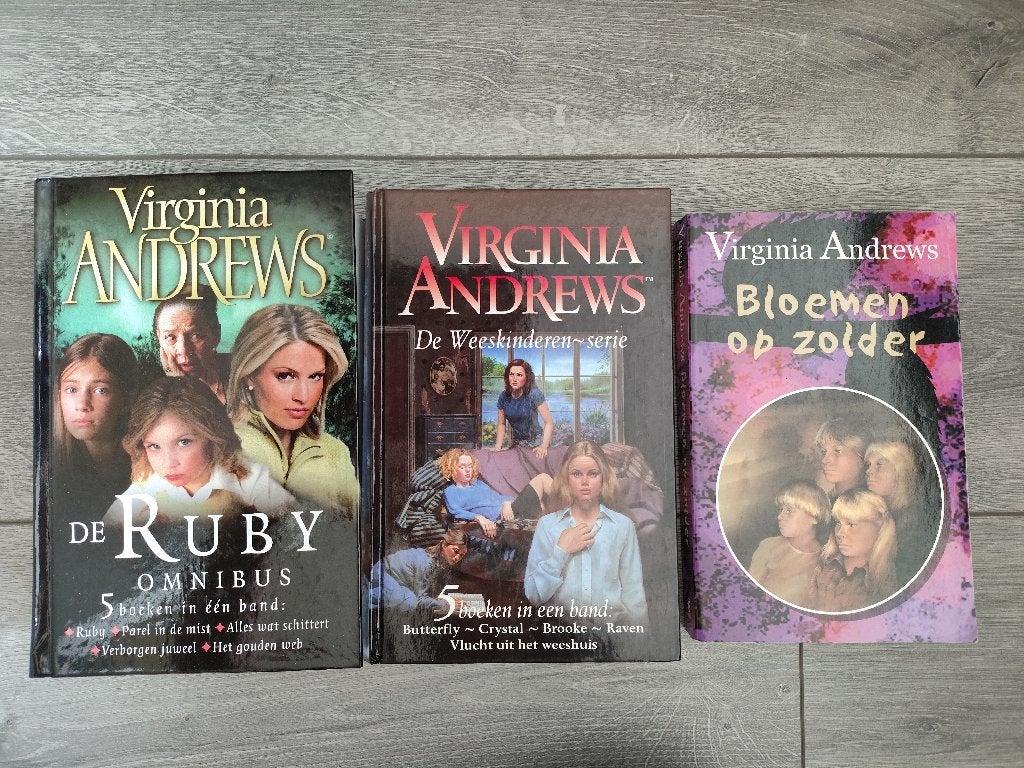 Virginia Andrews 2 x Omnibus en boek. In nette staat, Boeken, Ophalen of Verzenden, Zo goed als nieuw, Virginia Andrews