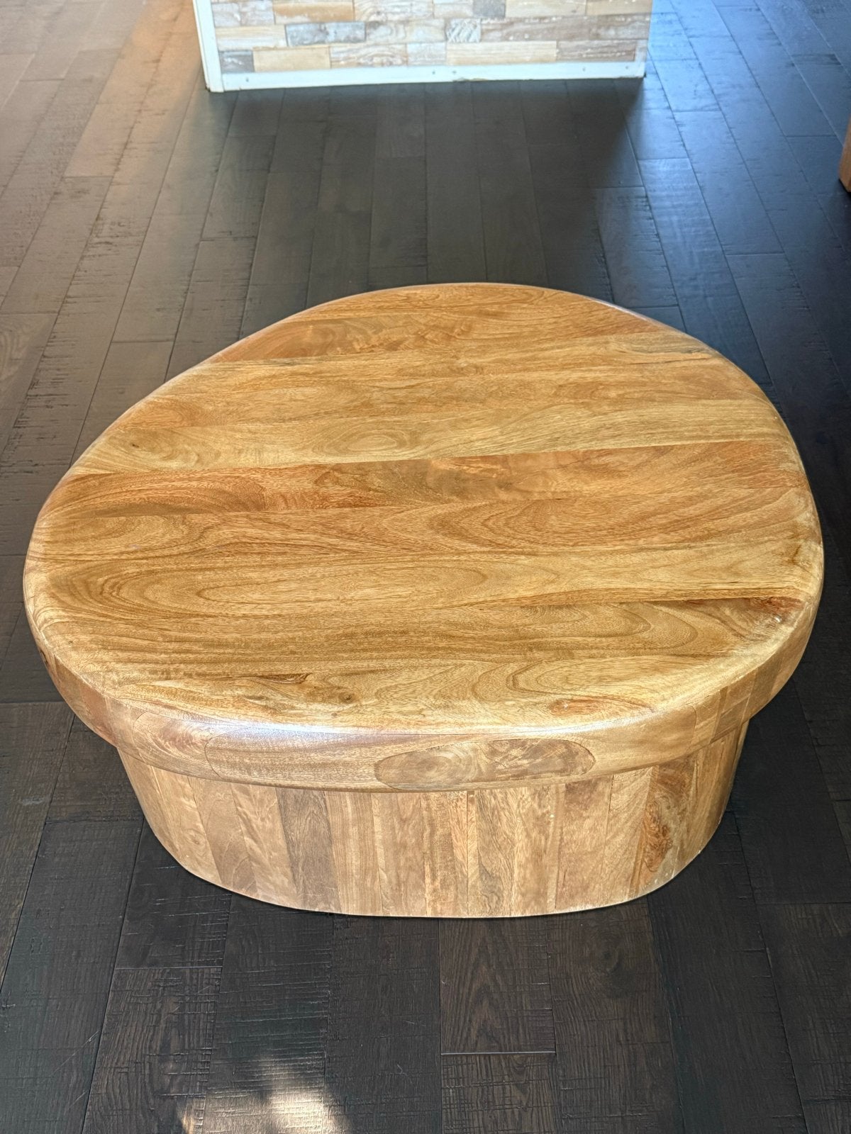 Haco unieke organische salontafel van mangohout, Ophalen, 100 tot 150 cm, 50 tot 100 cm, Zo goed als nieuw
