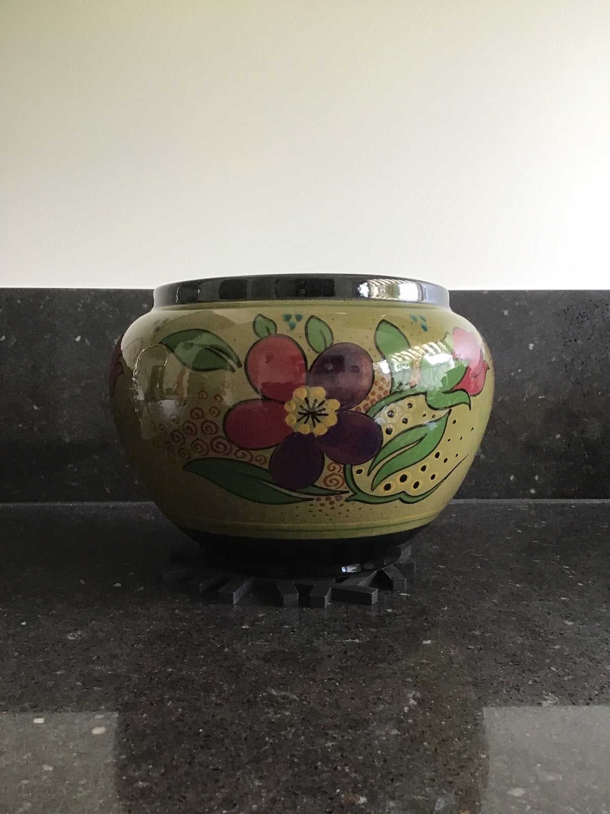 Plateel bloempot De Duif uit Den Dolder, Ophalen of Verzenden