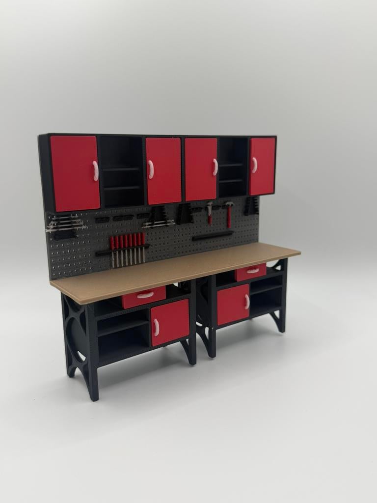 Garage werkbank schaal 1:18 diorama, Nieuw, TGR-3D, 6911CA, Groter dan 1:35