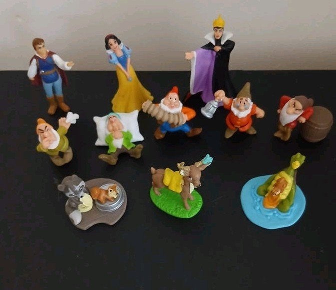 Disney Sneeuwwitje AH Figuurtjes (11 stuks), Verzamelen, Disney, Ophalen of Verzenden, Sneeuwwitje of Doornroosje, Zo goed als nieuw