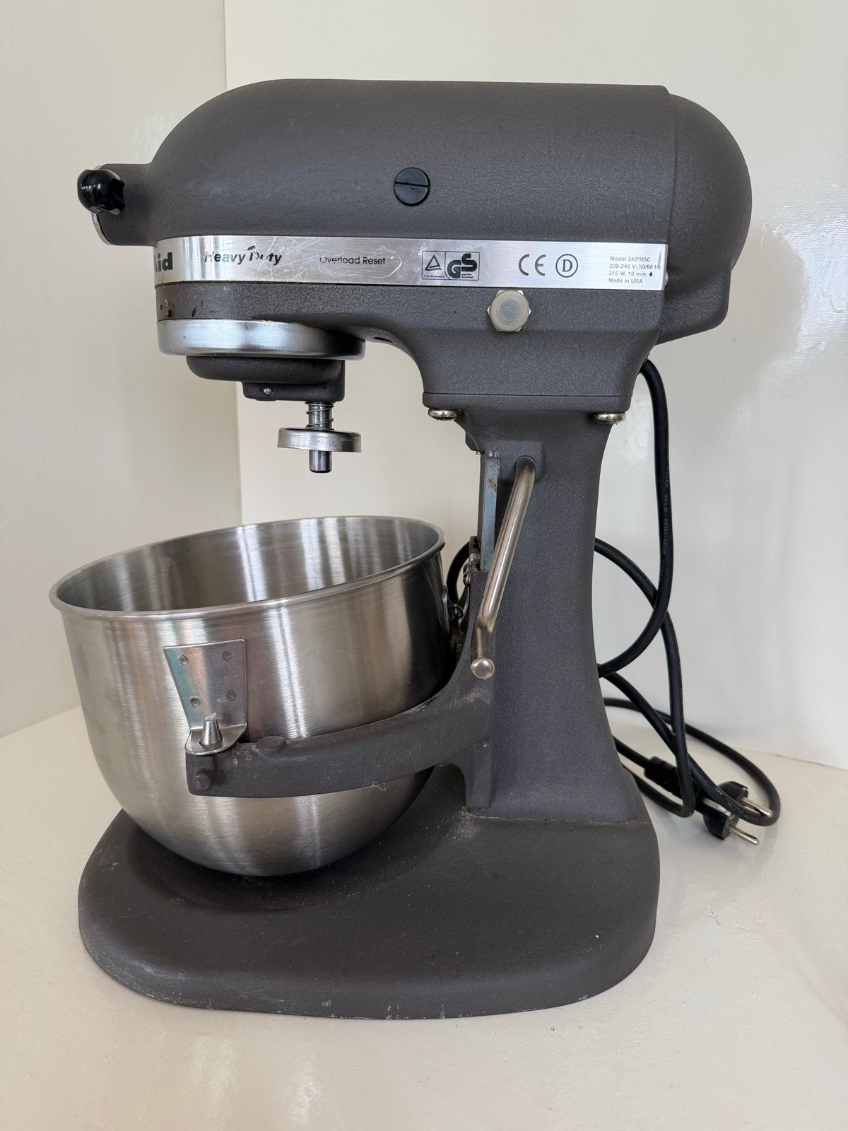 KitchenAid Heavy Duty mixer met accessoires en handleiding, 4 liter of meer, Gebruikt, 3 snelheden of meer, Ophalen of Verzenden
