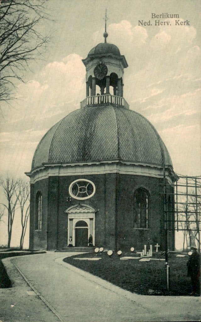Berlikum - Ned. Herv. Kerk - Koepel, Verzamelen, Ansichtkaarten | Nederland, Ophalen of Verzenden, Voor 1920, Ongelopen, Friesland