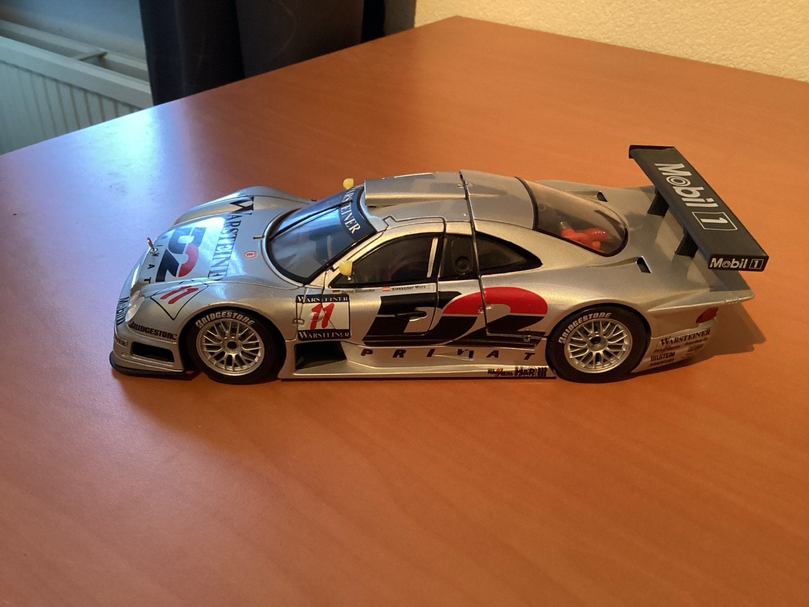 Mercedes-Benz CLK GTR Warsteiner D2 - Gedetailleerd Model, Ophalen of Verzenden, Zo goed als nieuw, Auto, Overige merken