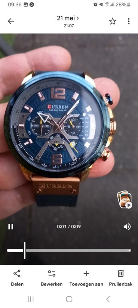 Horloge, Ophalen of Verzenden, Gebruikt, Overige materialen, Overige merken