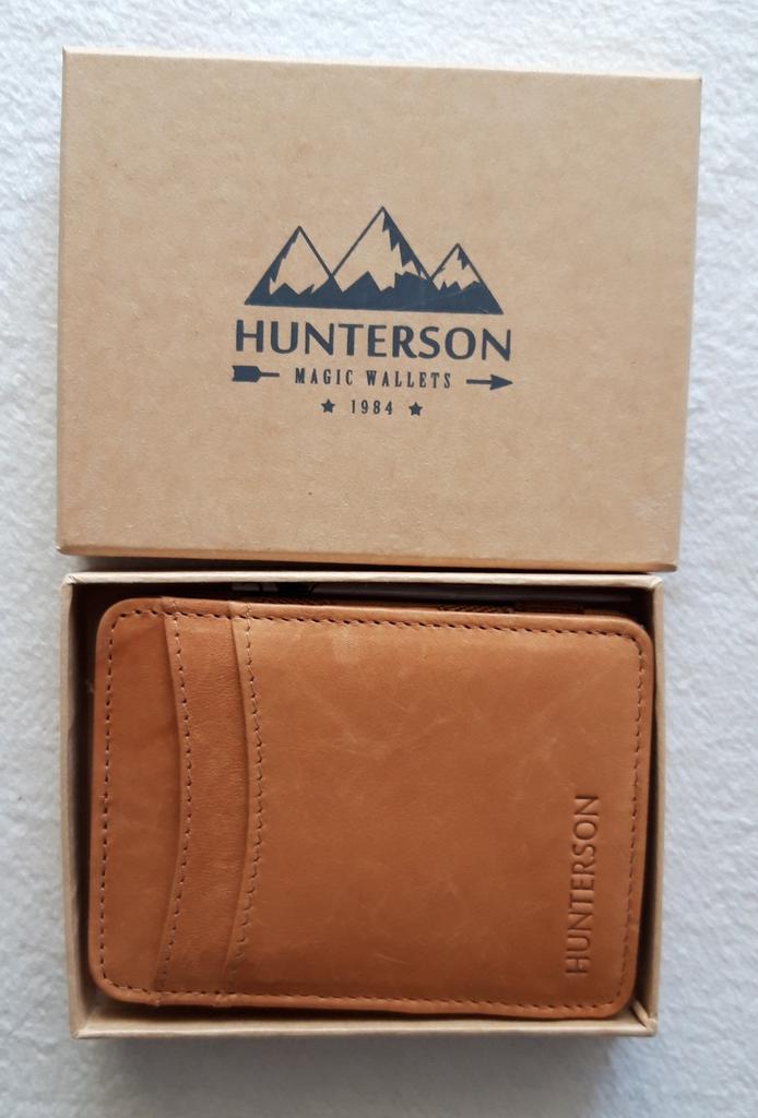 Hunterson Magic Wallet RFID Cognac, nieuw, Verzenden, Nieuw, Bruin, Leer