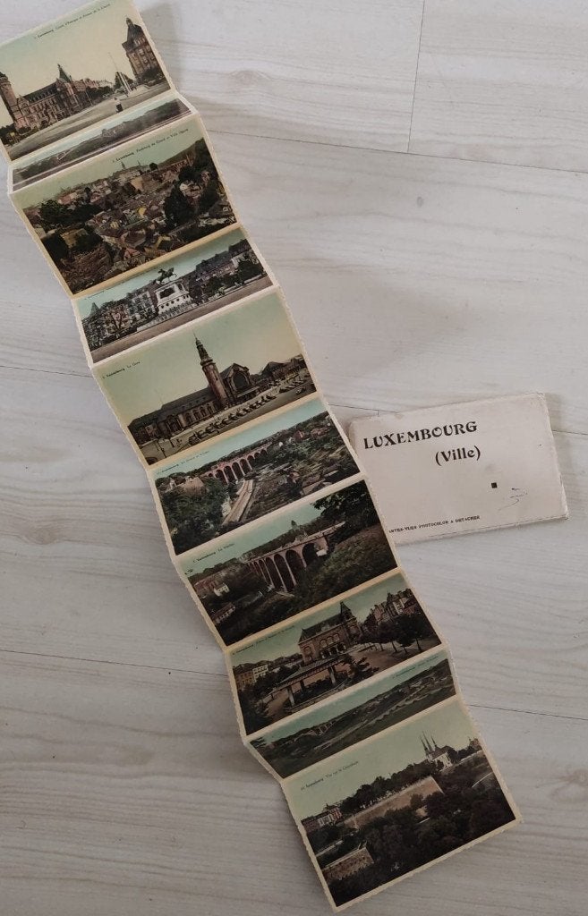 Vintage ansichtkaartenset ‘Luxembourg Ville’ (Luxemburg), Verzamelen, Ophalen, 1920 tot 1940, België en Luxemburg