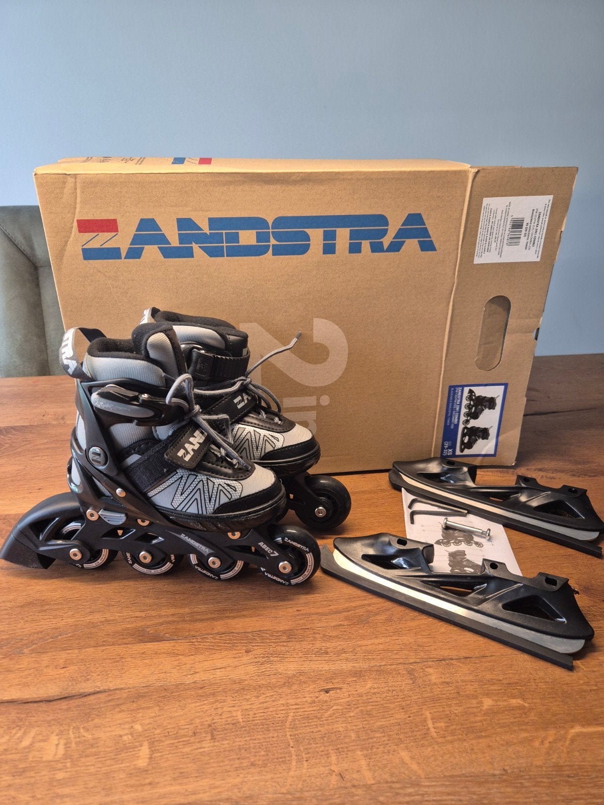 Zandstra 2-in-1 Combi Schaatsen & Skeelers (XS 29-32), Ophalen, Gebruikt, Combinoren, Zandstra