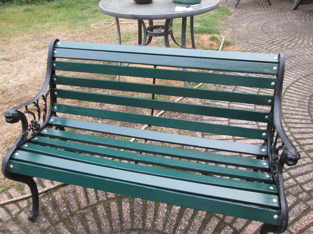 Gietijzeren tuinbank, Ophalen, Gebruikt, Metaal