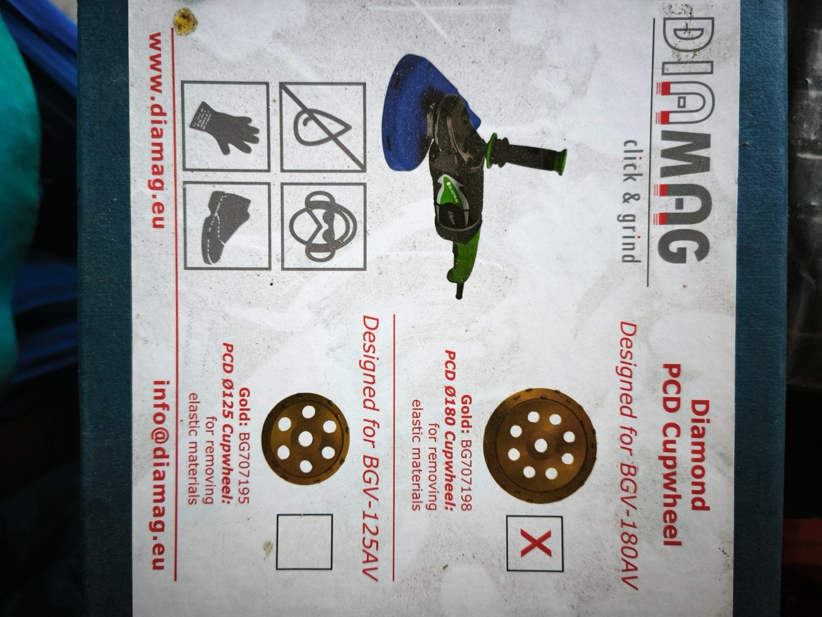 DIAMAG PCD Cupwheel Ø180mm - Nieuw, Ophalen of Verzenden, Nieuw, 1000 watt of meer, Overige typen