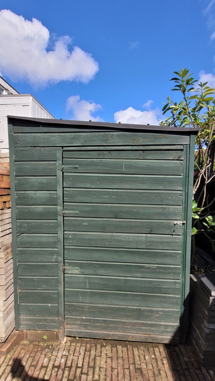 Gratis Groene Schuur / Tuinhuis, Tuin en Terras, Tuinhuizen, Ophalen, Gebruikt, 250 tot 500 cm, Schuur