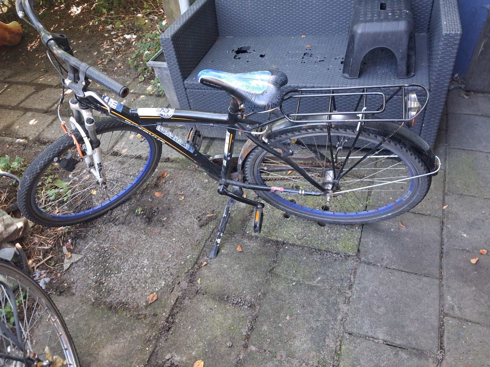 kinderfiets zwart, Ophalen of Verzenden, Gebruikt, Minder dan 16 inch