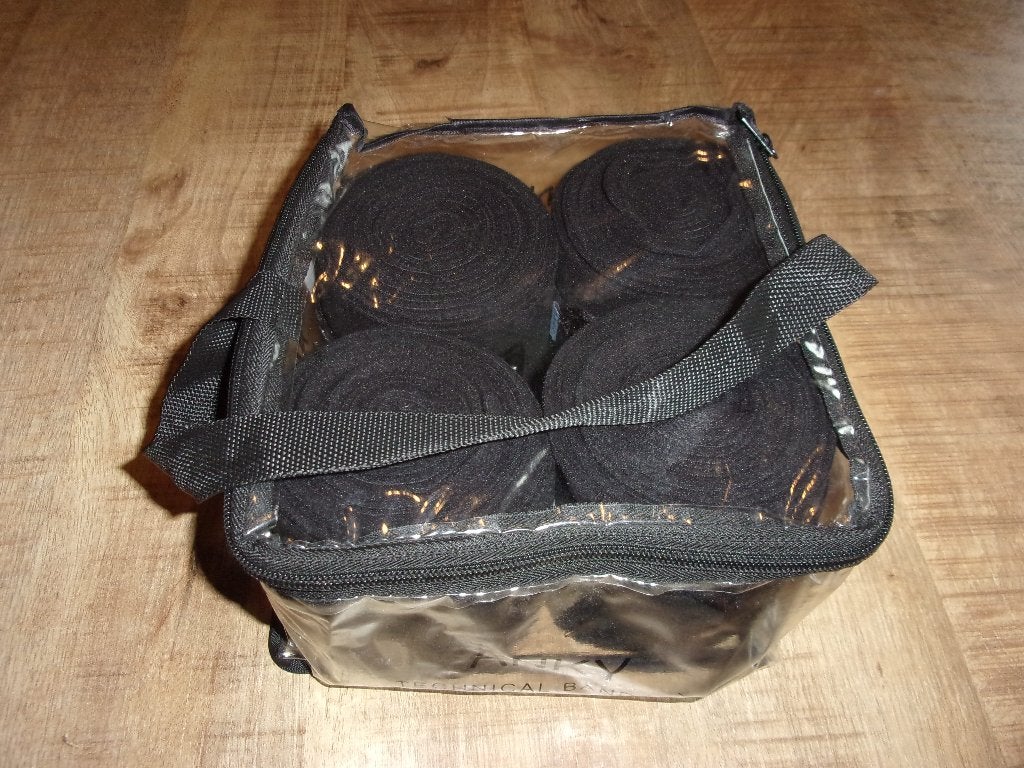 Anky fleece bandages zwart beschermers 4 stuks., Dieren en Toebehoren, Paarden en Pony's | Beschermers, Anky, Ademend, Bandages