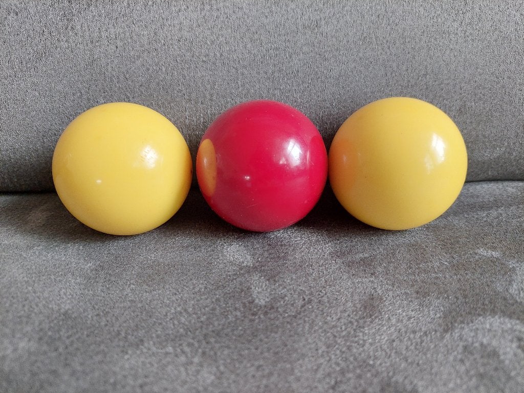 Set biljartballen 53,4 mm tbv tafelbiljart carambole., Ophalen of Verzenden, Gebruikt, Keu of Ballen