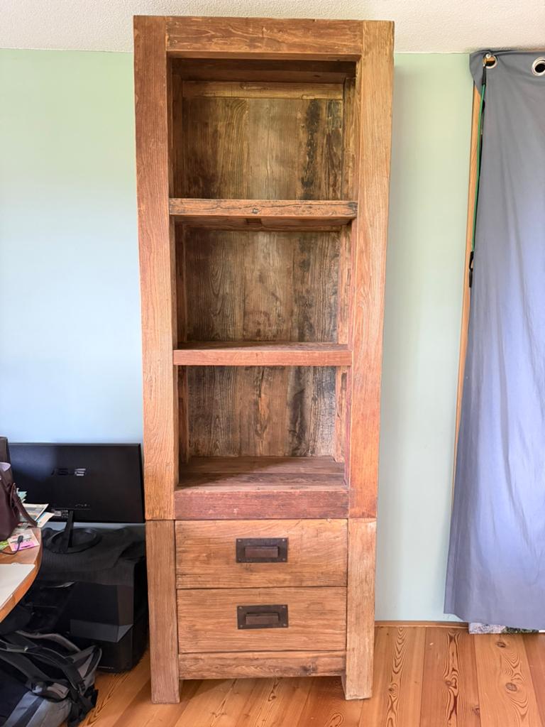 Massieve houten kast, Huis en Inrichting, Kasten | Boekenkasten, Ophalen, 200 cm of meer, 50 tot 100 cm, Zo goed als nieuw