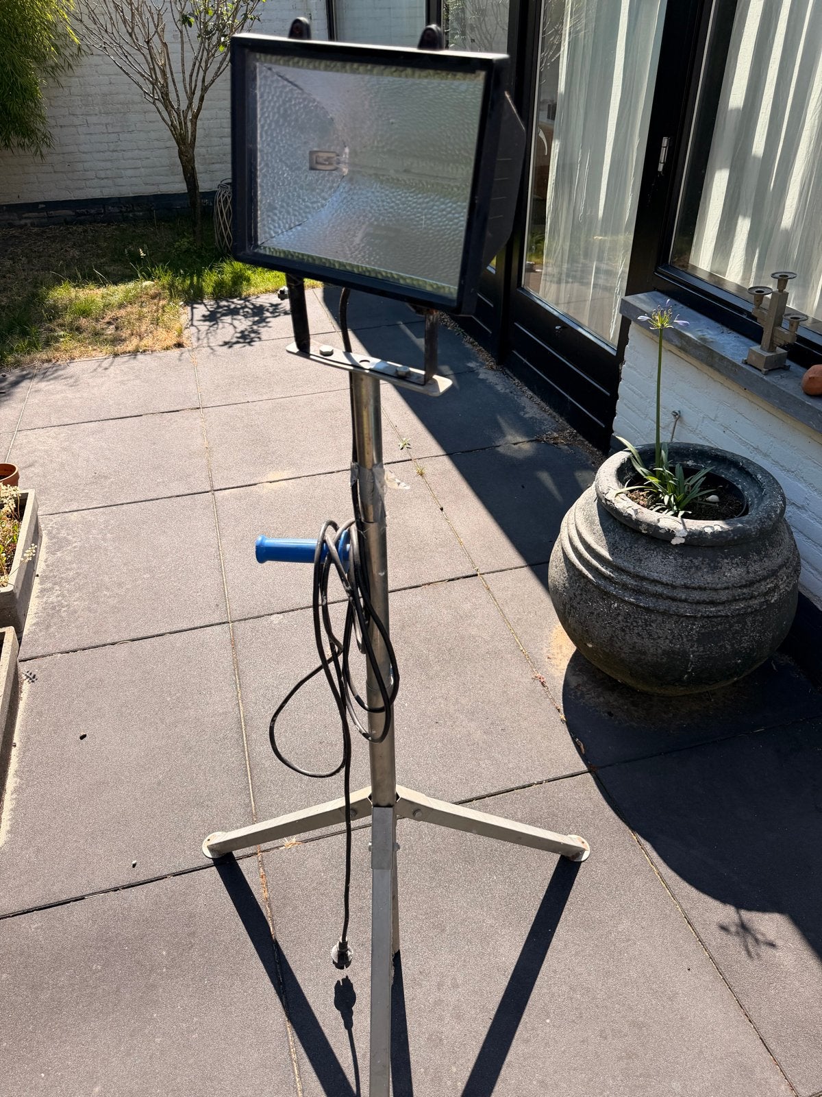 Bouwlamp op statief - 1000W halogeen, Ophalen, Gebruikt, Met statief, Lamp met armatuur