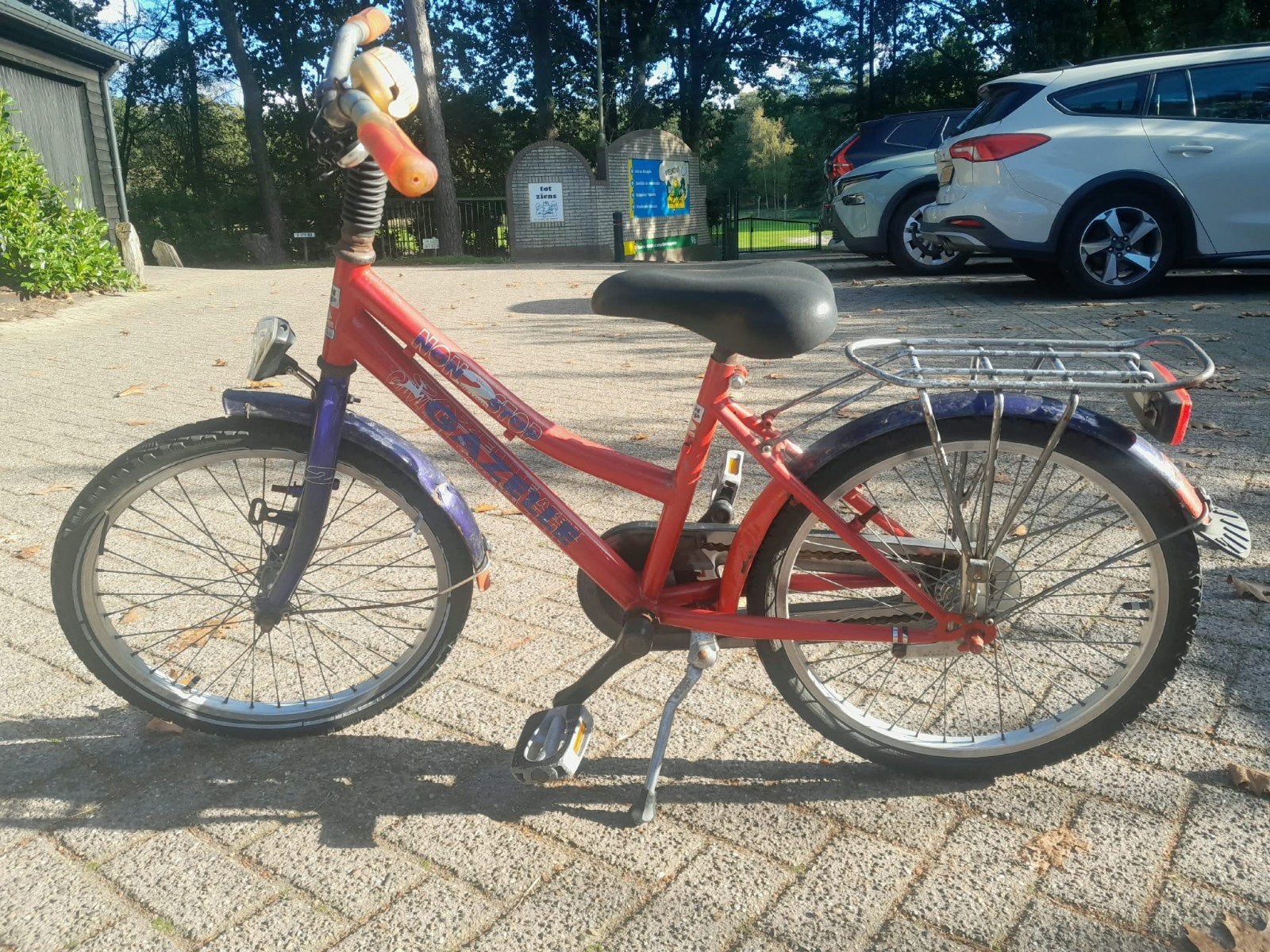 Kinderfiets Gazelle 20 inch - Rood/Paars, Terugtraprem, Ophalen of Verzenden, Gazelle, 16 tot 20 inch