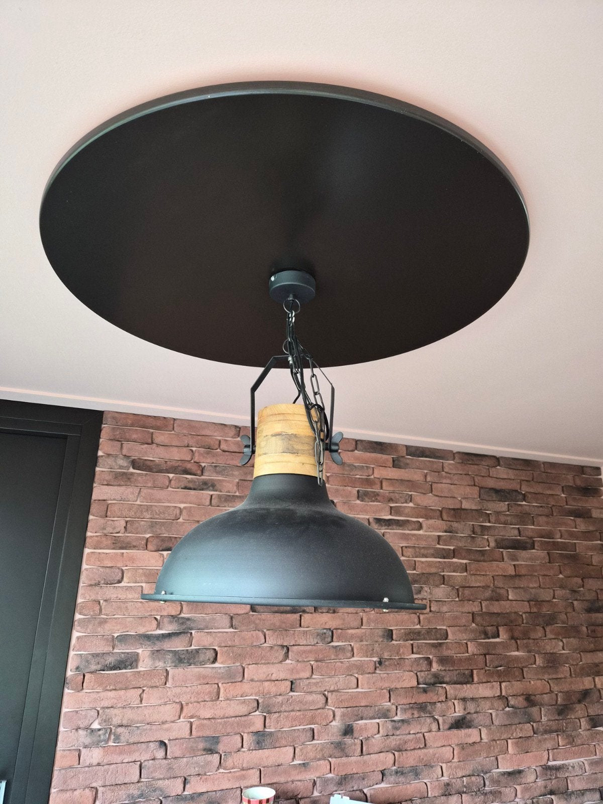 Kyony grafietgrijs hanglamp Ø47 cm, Ophalen, E27 (groot), Zo goed als nieuw, Metaal