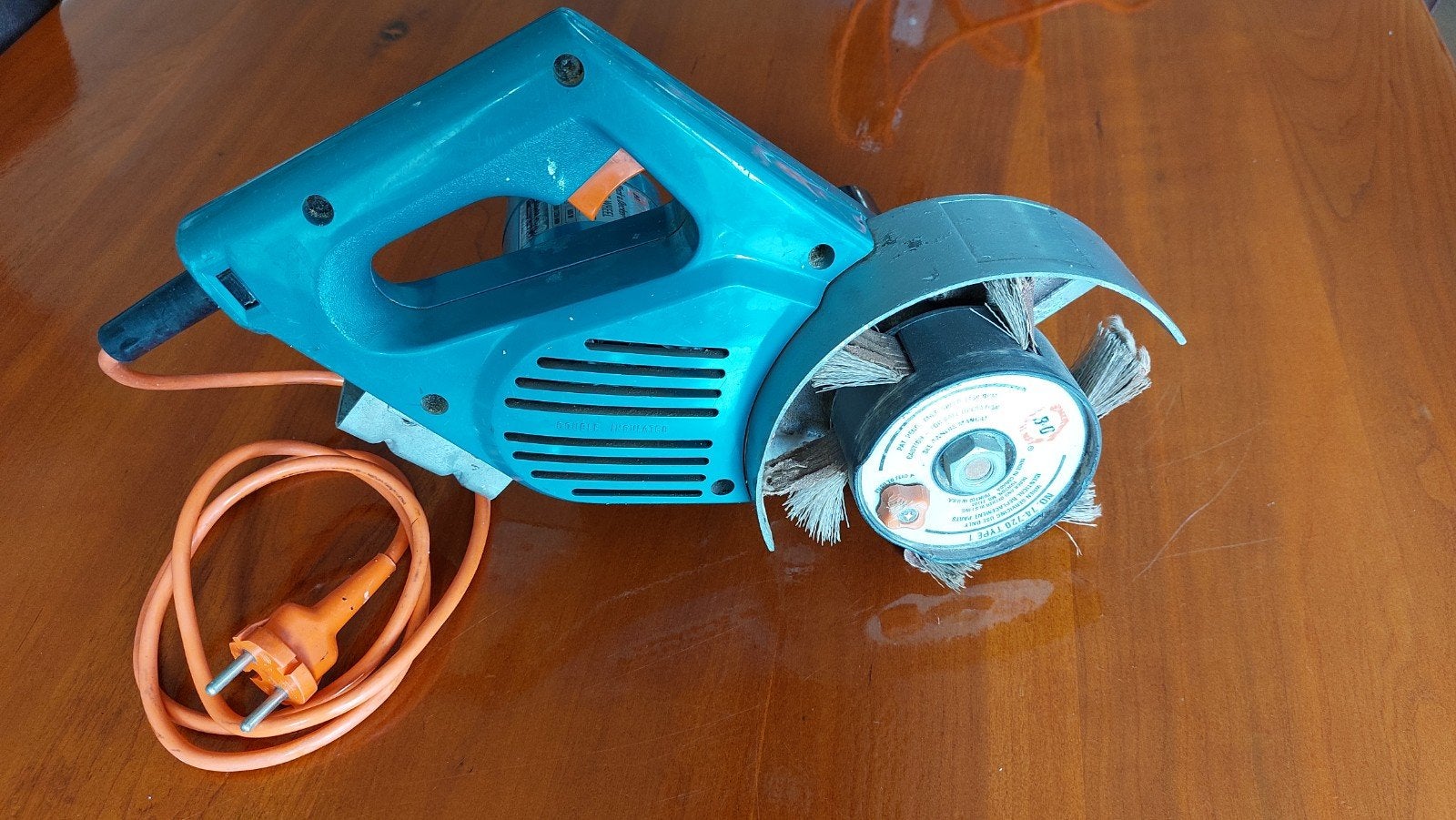 Vintage Work Wheel Schuurmachine - Turquoise, Doe-het-zelf en Verbouw, Ophalen, Gebruikt, Minder dan 600 watt, Overige typen