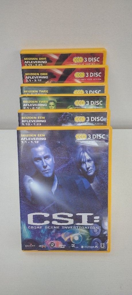 18DVD – CSI Seizoen 1 t/m 3, Alle leeftijden, Ophalen of Verzenden, Zo goed als nieuw, Boxset