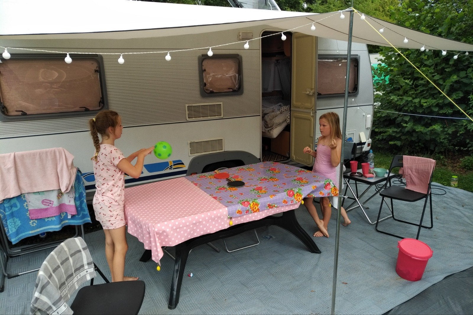 Eenvoudige luifel voor caravan - compleet. 4x2.5 m Oblink, Caravans en Kamperen, Caravan accessoires, Ophalen of Verzenden, Gebruikt