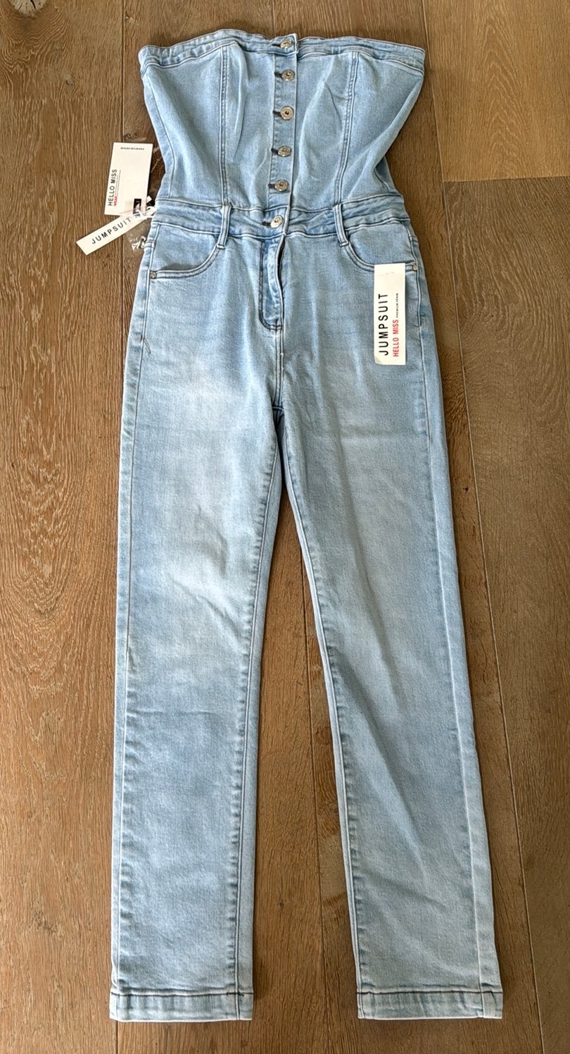 Nieuwe Denim Jumpsuit, Kleding | Dames, Jumpsuits, Ophalen of Verzenden, Nieuw, Maat 38/40 (M), Blauw