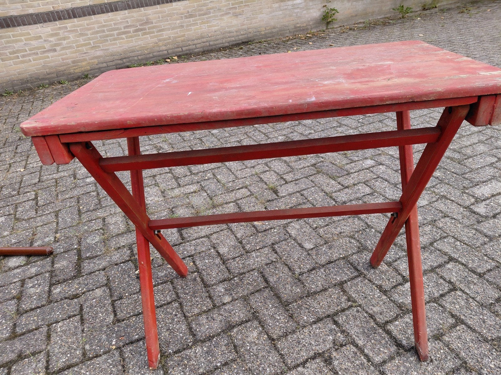 Brocante Klaptafel 'Le Moulin Rouge Paris' Rood, Ophalen