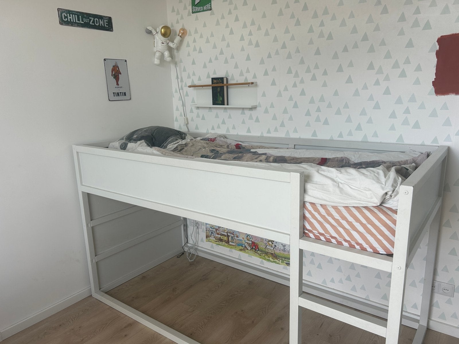 IKEA Kura omkeerbaar bed, 90x200 cm, half hoogslaper, Ophalen, 85 tot 100 cm, Gebruikt, Hoogslaper of Stapelbed