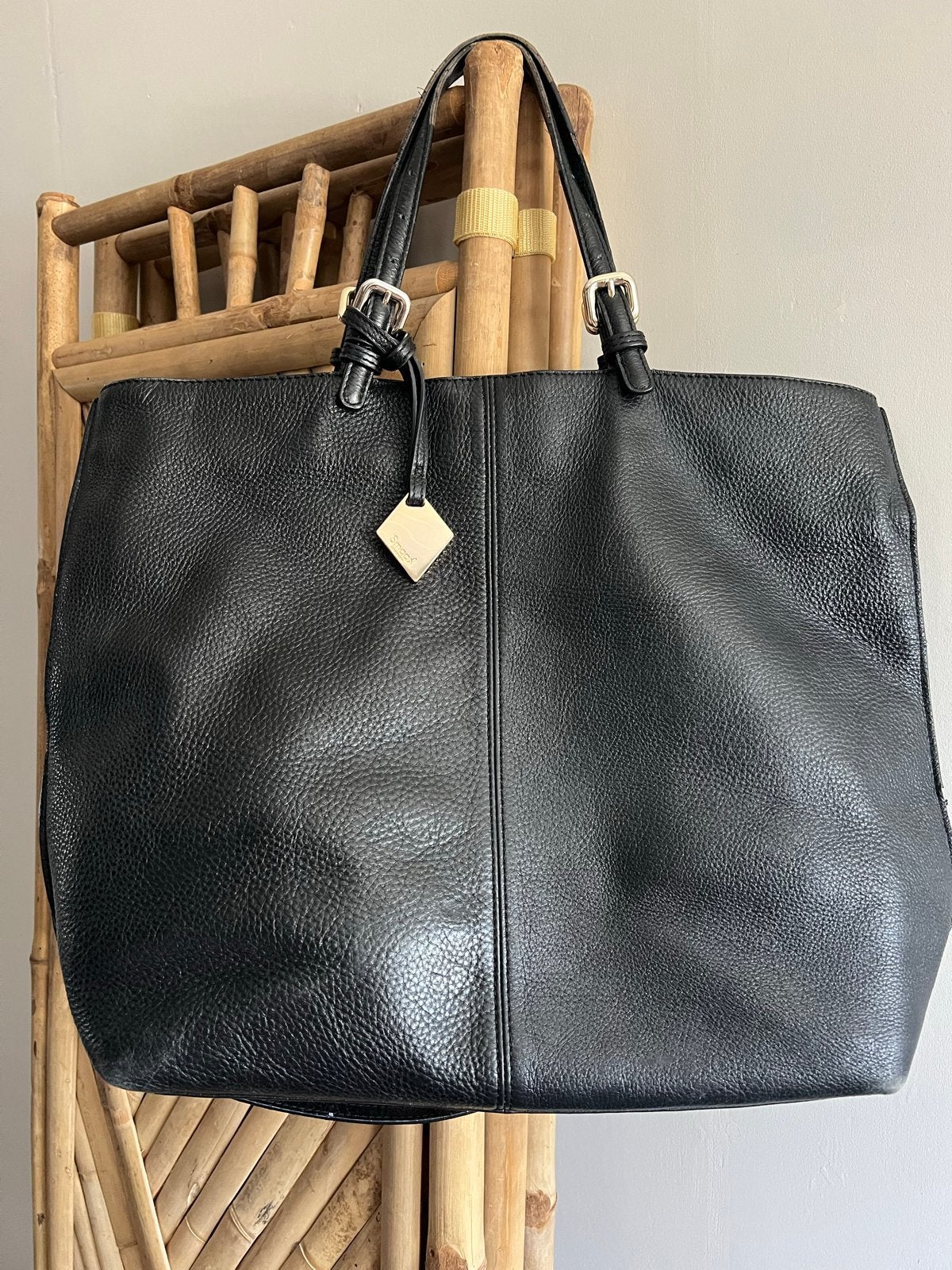 Leren tas van SMAAK Amsterdam - Zwart, Ophalen of Verzenden, Gebruikt, Zwart, Handtas