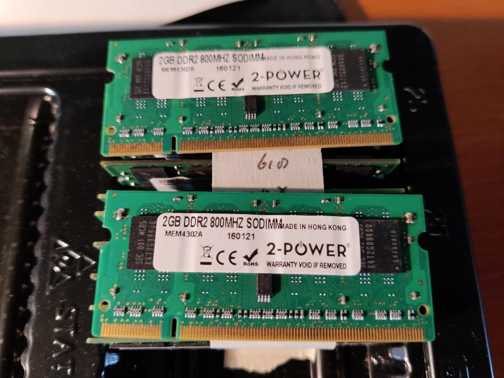 Partij 2GB PC2 van 2-POWER SO-DIMM [MEM618] | 15-5, Ophalen of Verzenden, Zo goed als nieuw, DDR2, 2 GB