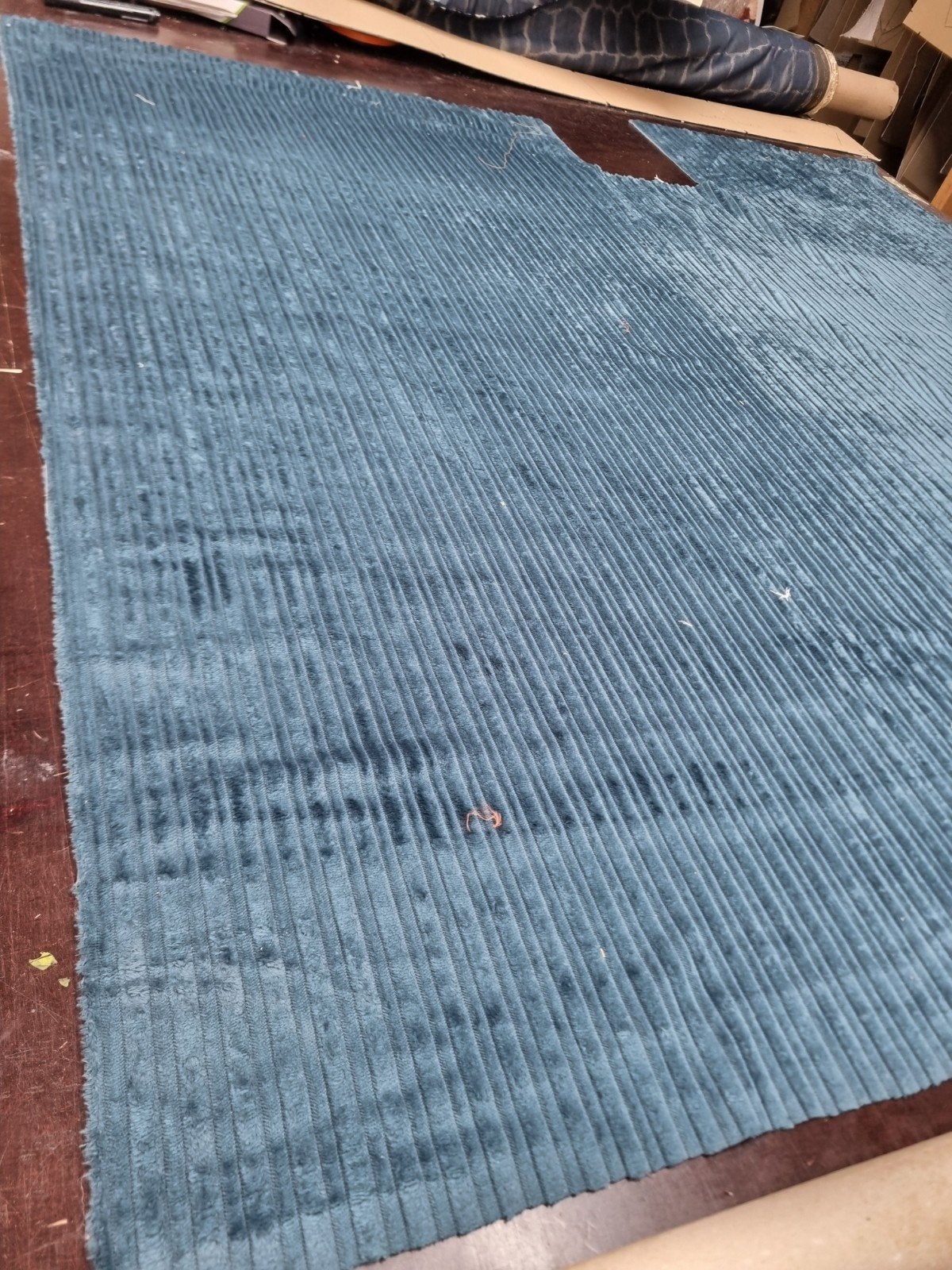 1.15 meter leuke blauwe ribstof, Blauw, 120 cm of meer, Nieuw, Ophalen of Verzenden