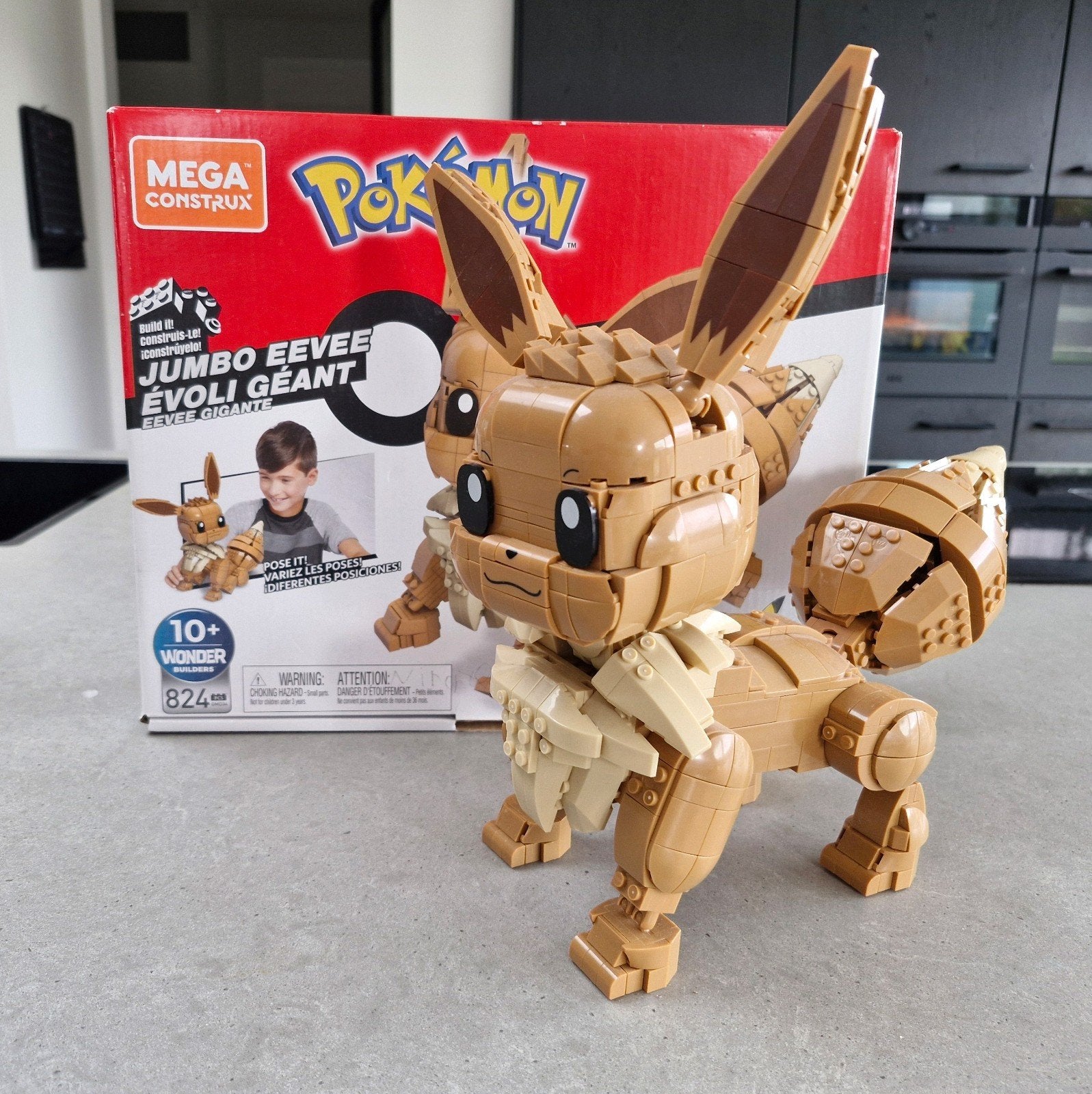 Mega Construx Pokémon Jumbo Eevee, Ophalen of Verzenden, Zo goed als nieuw, Complete set