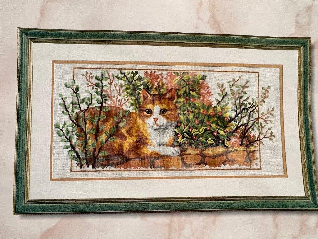 DMC Borduurpakket telpakket kat, Ophalen of Verzenden, Nieuw, Handborduren, Borduurpakket