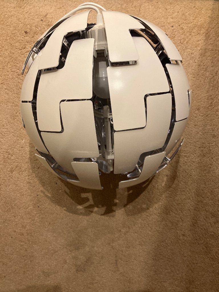 IKEA PS 2014 Hanglamp, wit/zilverkleur, 35 cm, Ophalen, Zo goed als nieuw, E27 (groot)