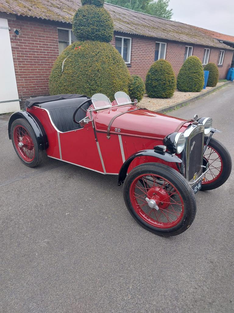 Austin 7 Cambridge 1931, Auto's, Oldtimers, Particulier, Austin, Benzine, Cabriolet, Handgeschakeld, Geïmporteerd, Rood, Zwart