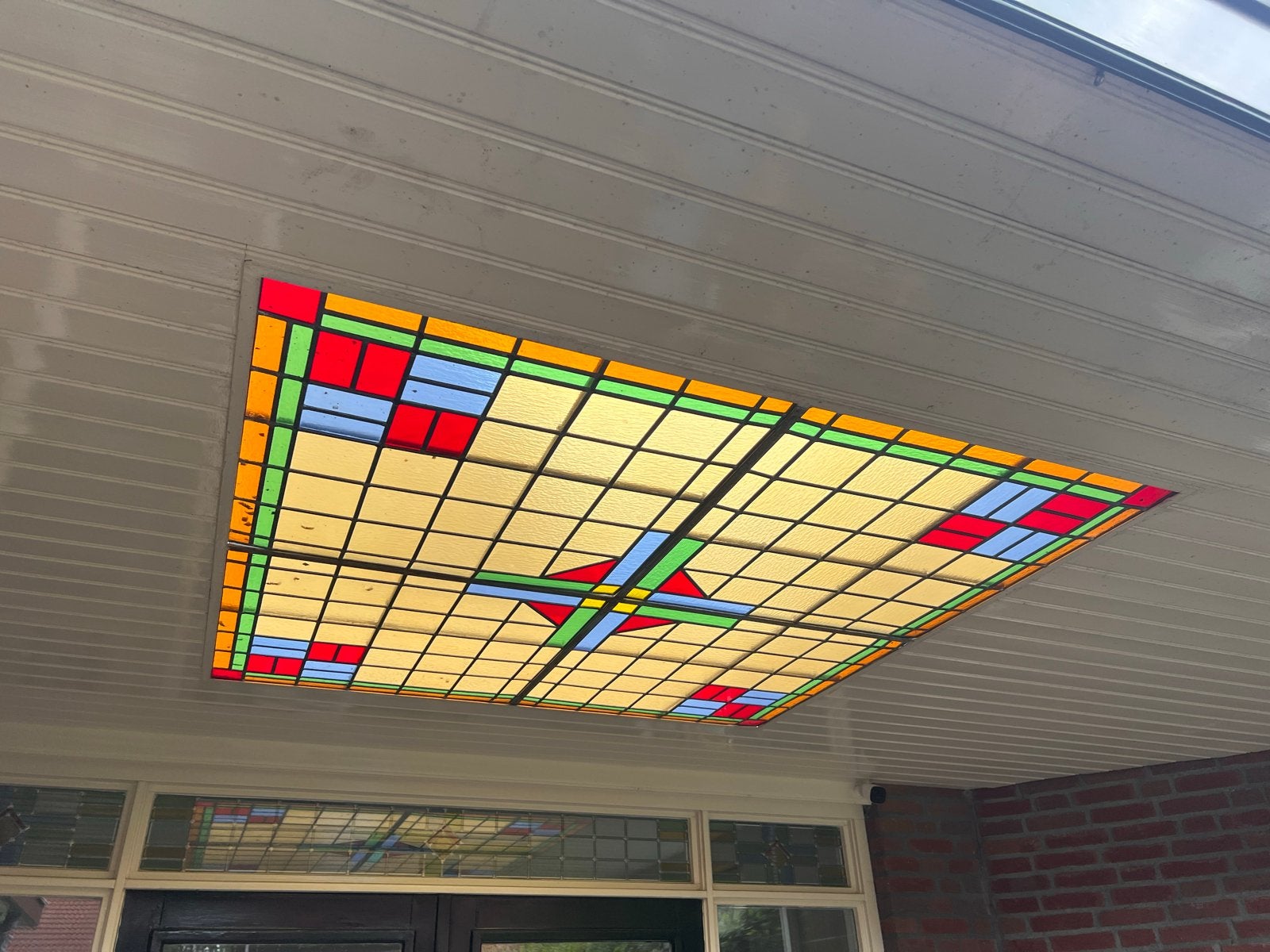 Prachtig Glas-in-lood Dakraam - Uniek Design, Ophalen, Gebruikt, Glas in lood, 120 tot 160 cm