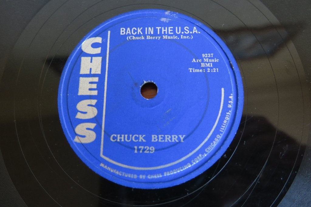 Chuck Berry Back In The U.S.A 78rpm 78 toeren rock & roll, Rock, Gebruikt, 10 inch, Ophalen of Verzenden