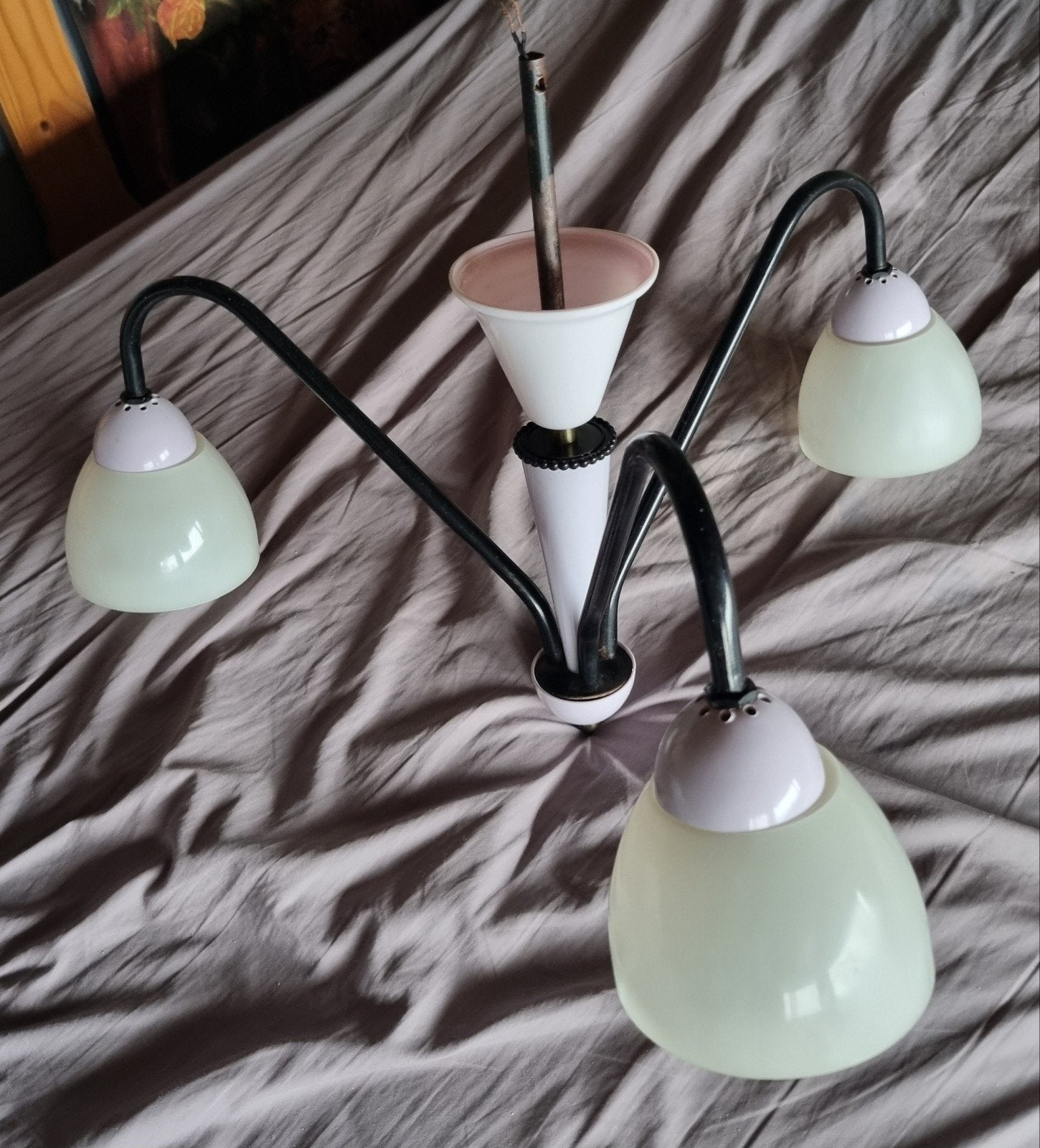 Sputnik variant lamp fifties kunststof 48x48x48cm. 25cm hoog, Ophalen of Verzenden