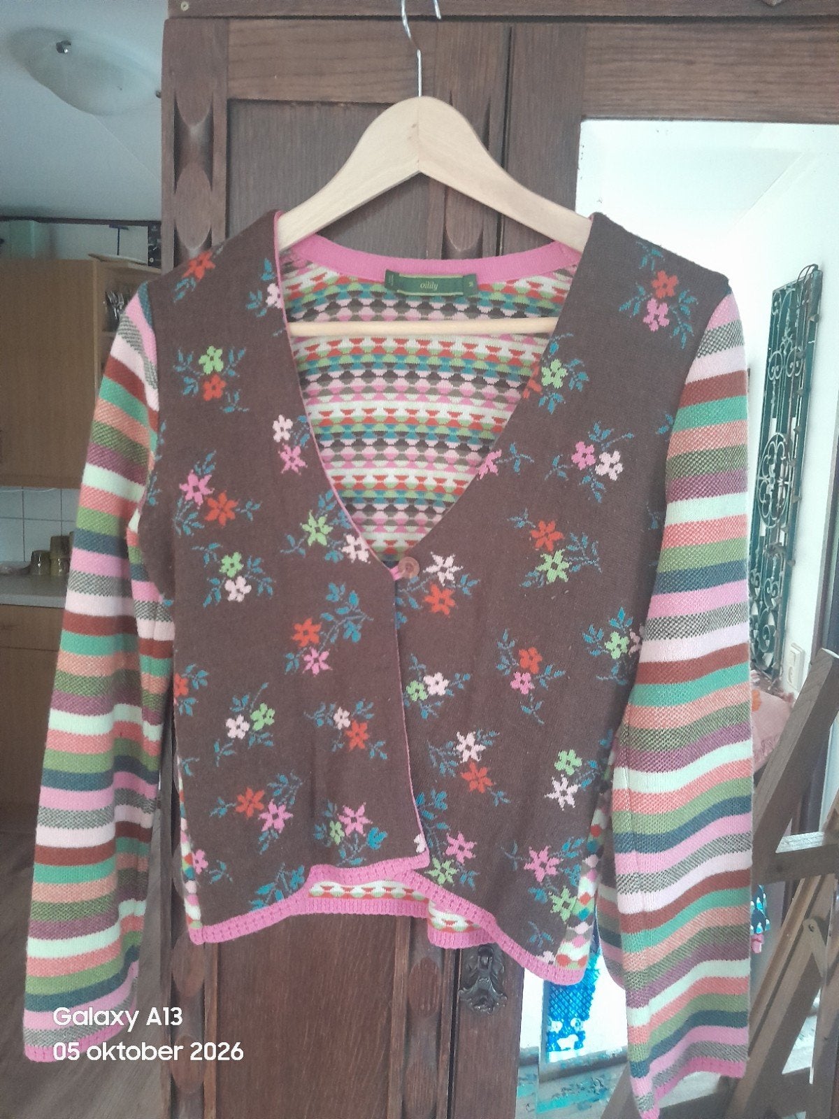 Oilily vestje met bloemen en strepen, maat M, Maat 38/40 (M), Oilily, Meerkleurig, Ophalen of Verzenden