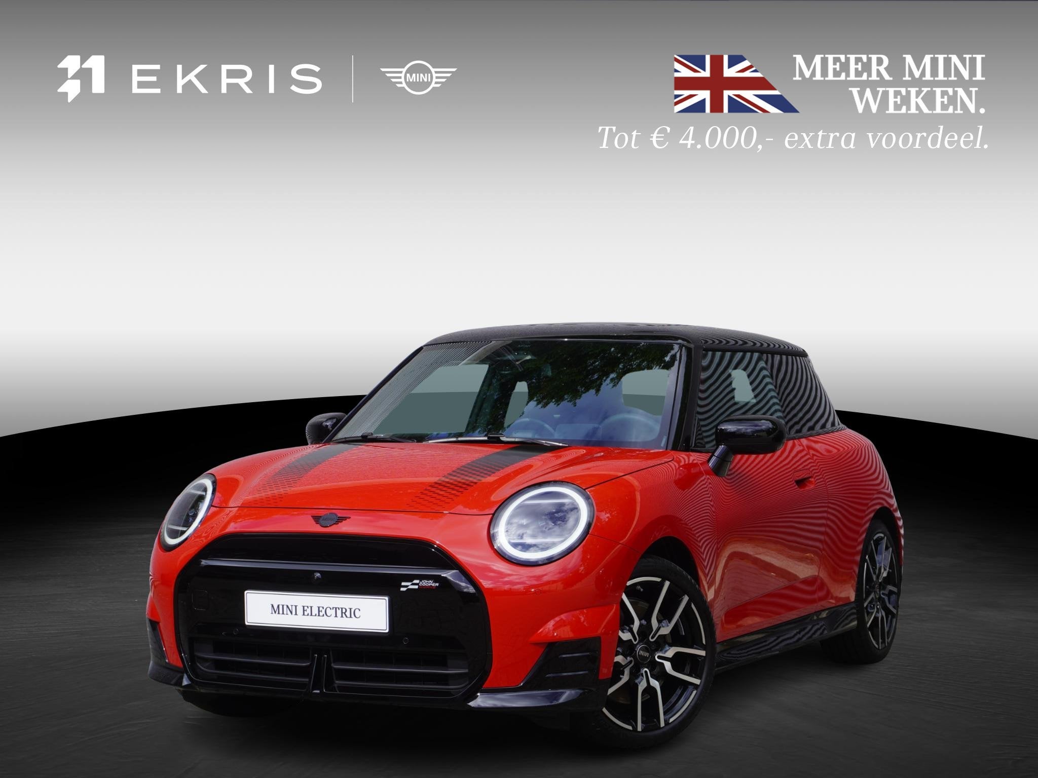MINI Cooper E John Cooper Works Trim | Pakket L, Auto's, Stof, 41 kWh, Stuurwielverwarming, 4 stoelen