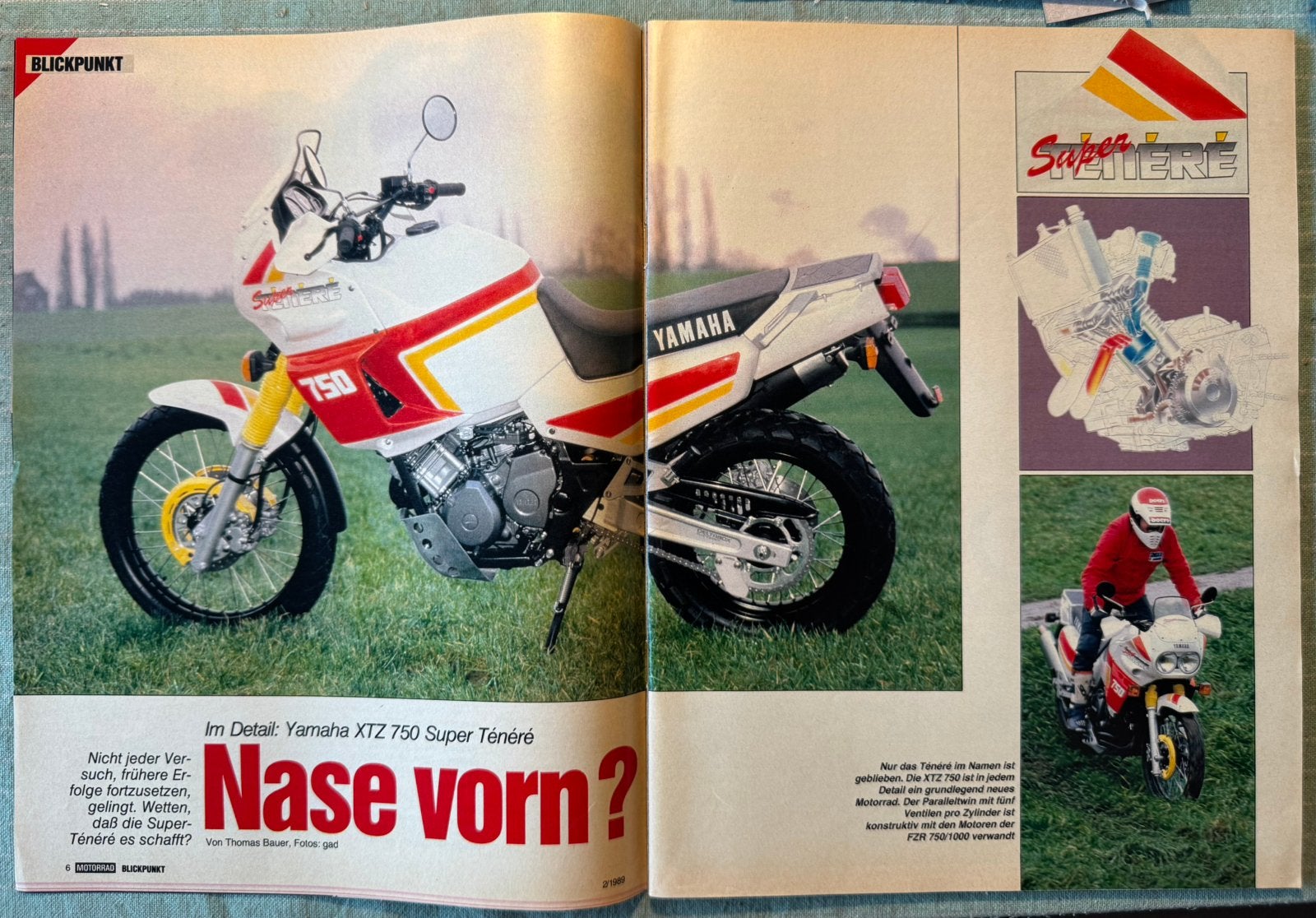 Test 1989 Yamaha XTZ750 Super Ténéré, Verzenden, Zo goed als nieuw, Motoren