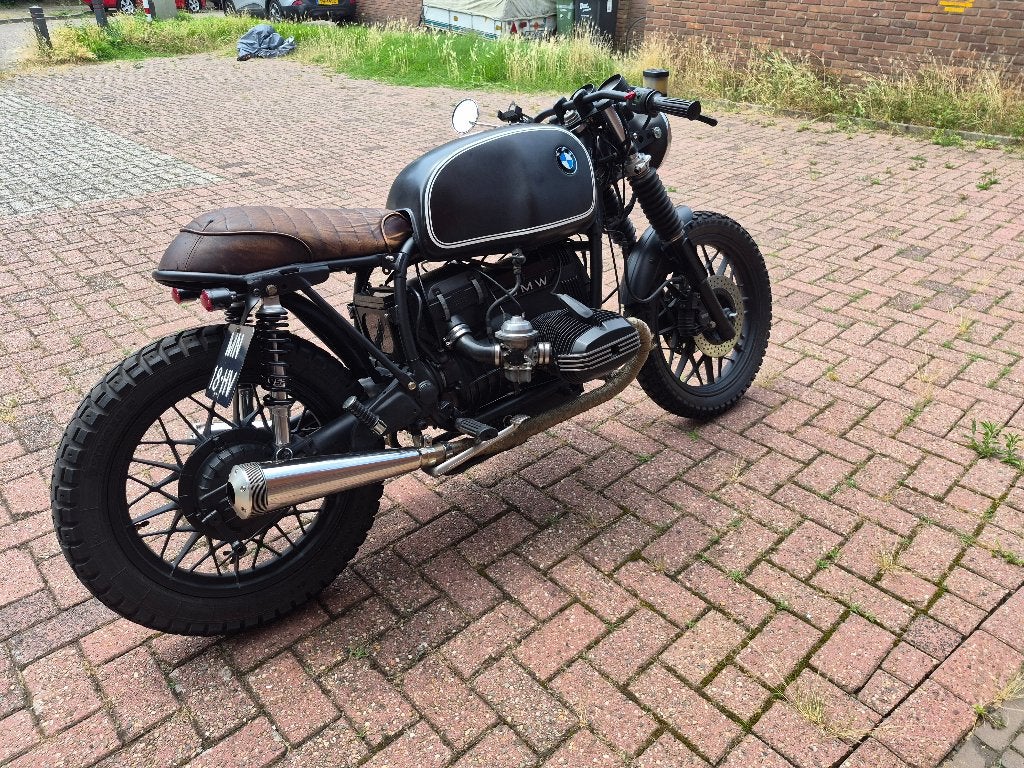 BMW R80 RT Custom Café Racer Mat Zwart, 2 cilinders, Motorrijbewijs A, Sportuitlaat, Gebruikt