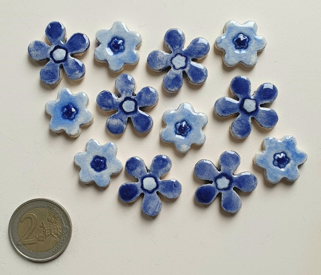 Mozaïek steentjes handgemaakte keramiek bloemetjes, G7A, Verzenden, Handgemaakt, Nieuw, Natuur en Bloemen