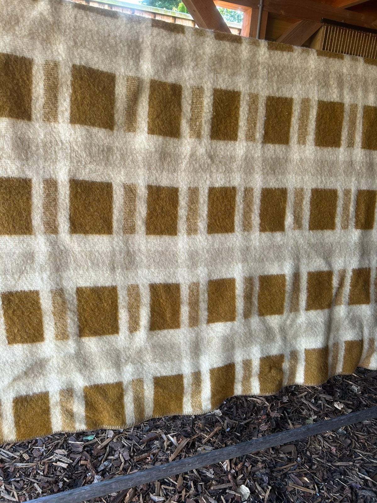 Vintage wollen deken Leidse 180 x230, Huis en Inrichting, Woonaccessoires | Plaids en Woondekens, Ophalen of Verzenden, Zo goed als nieuw