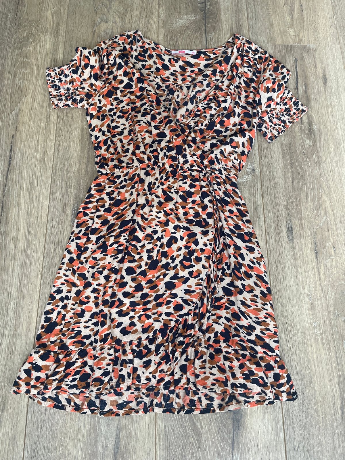 WE Jurk met dierenprint - Maat 134/140, Ophalen of Verzenden, Gebruikt, Meisje, Jurk of Rok
