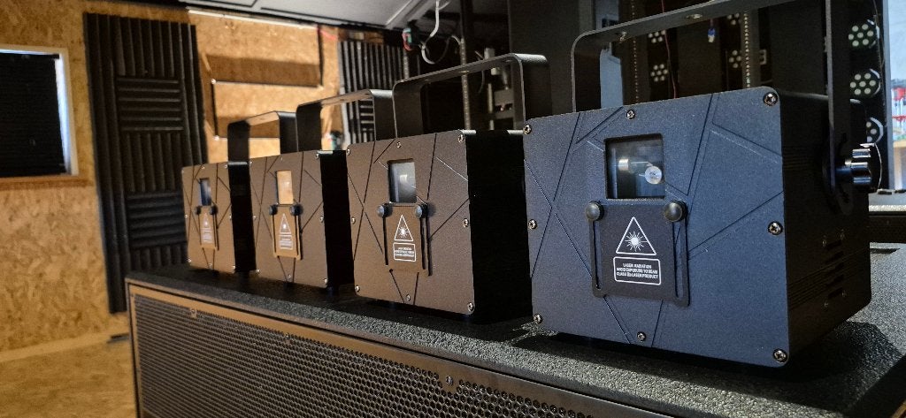 3W RGB laser 20k scanset Ilda sturing, Ophalen of Verzenden, Zo goed als nieuw, Laser, Geluidgestuurd