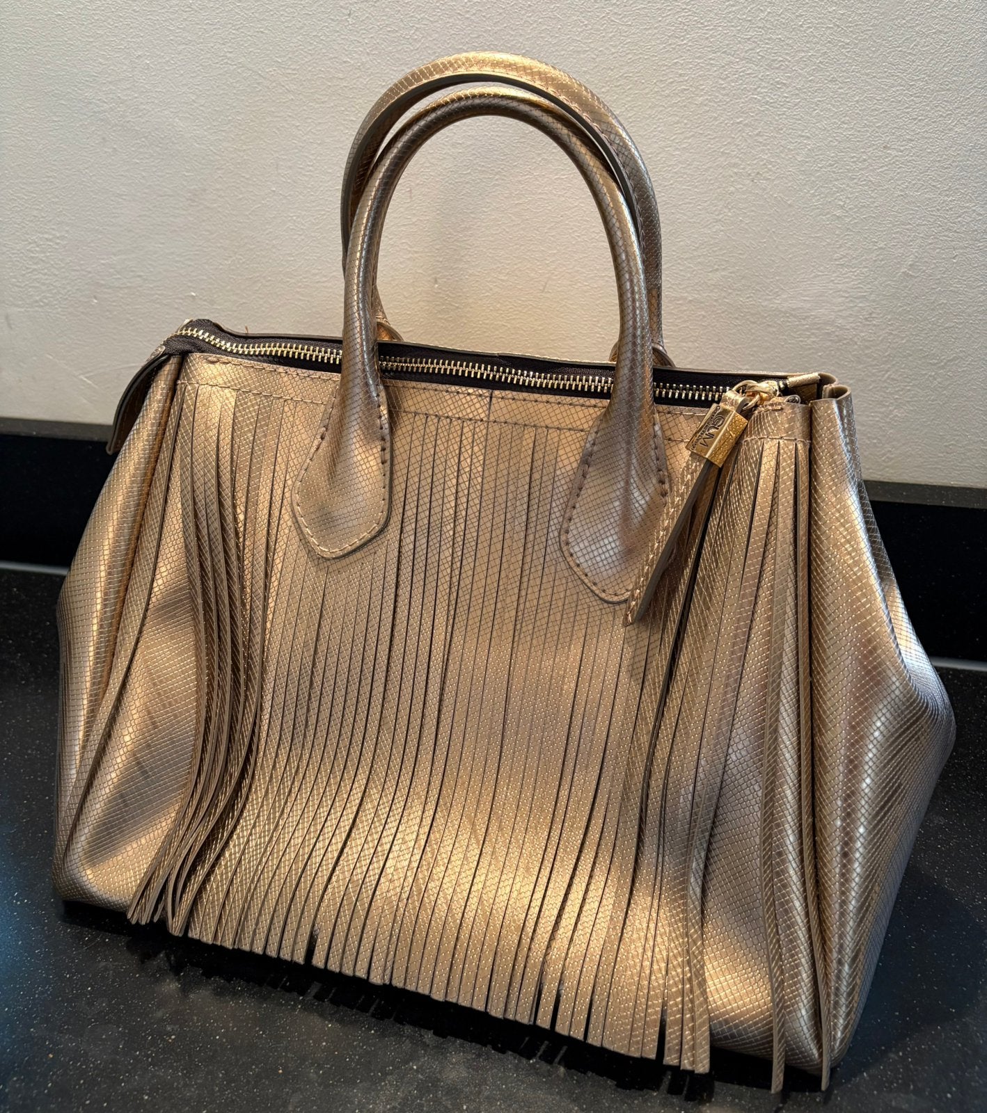 Tas van Gianni Chiarini goud, Verzenden, Zo goed als nieuw, Handtas